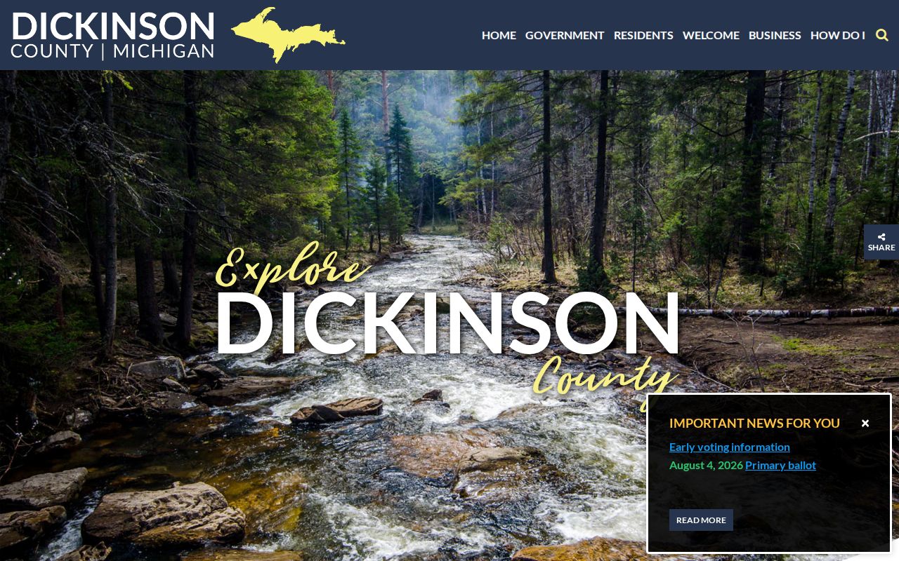 Dickinson County criminal history office directory
